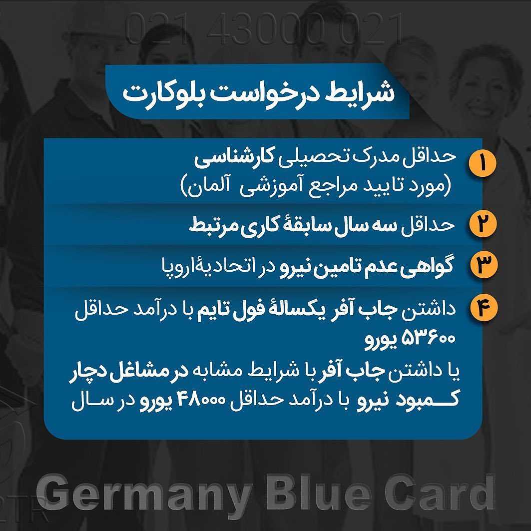 اخذ بلوکارت آلمان و کار در این کشور یکی‌ از محبوب‌ترین راه‌های مهاجرت کاری