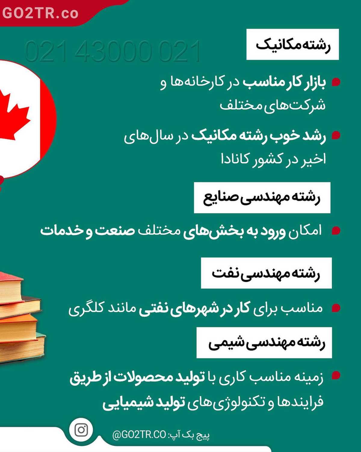 رشته محبوبتو تو این پس پیدا کن 🤩✌🏼 . • ✔️جالبه بدونین این کشور محبوبِ مهاج