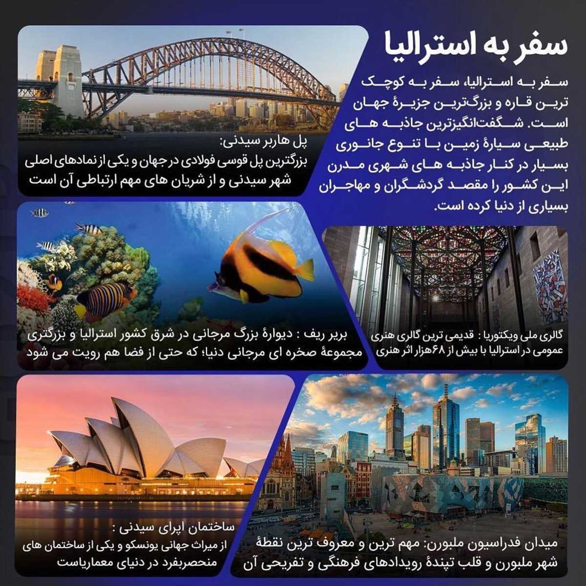 استرالیا مقصد محبوب تحصیل و کار برای همهست... 🤩 . • اما از جمله کشورهاییه که