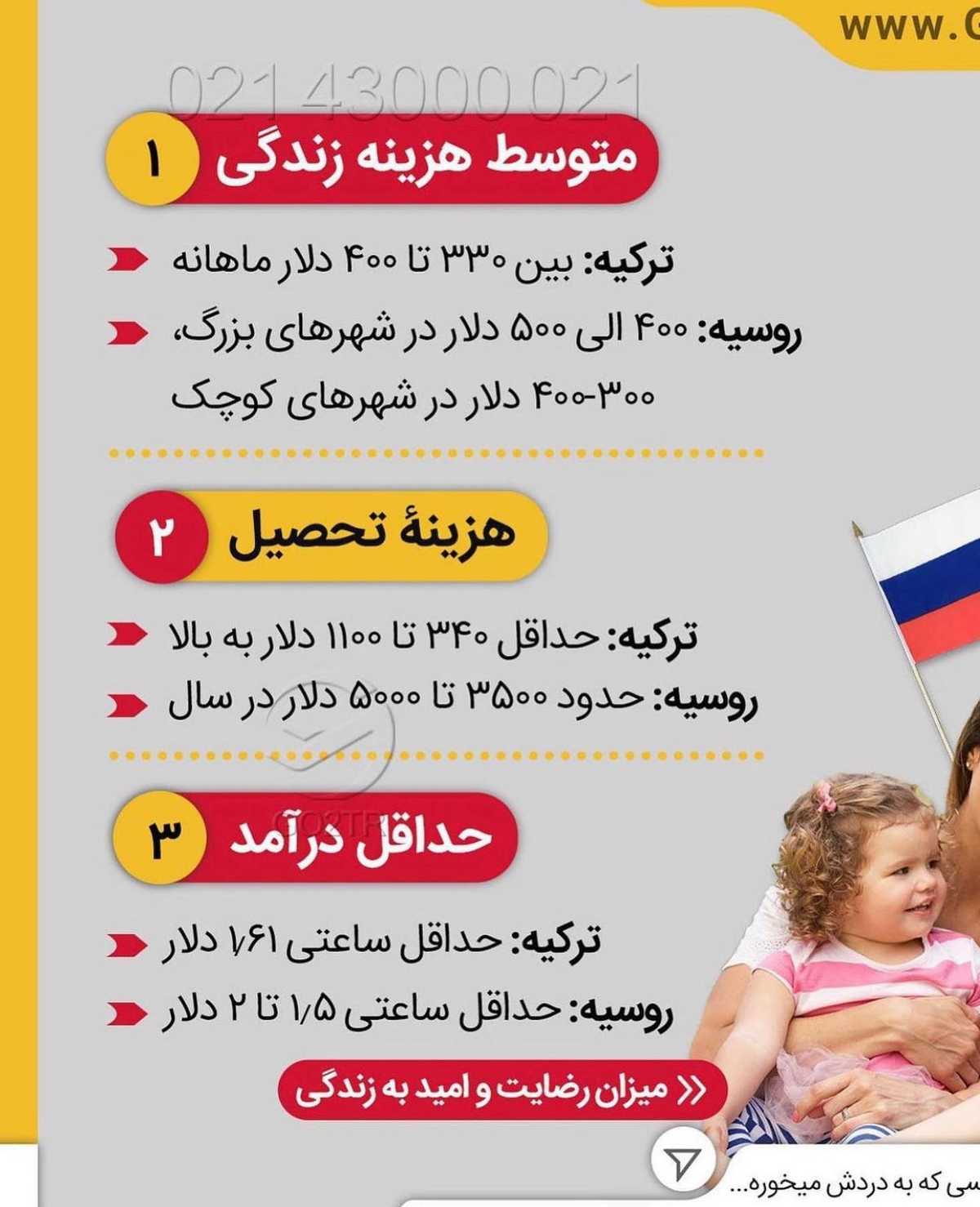 امسال فرصت مهاجرت آسون به این دو کشور رو از دست نده!😧 . • ✔️ترکیه و روسیه دو 