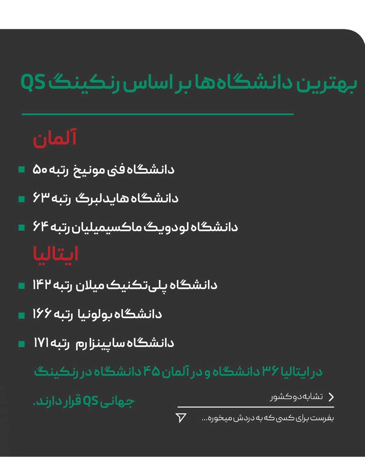 ایتالیا یا آلمان؟ 🧐 تو باشی زبون کدومو میخونی و اقدام میکنی؟ . • ✔️وجود سیس