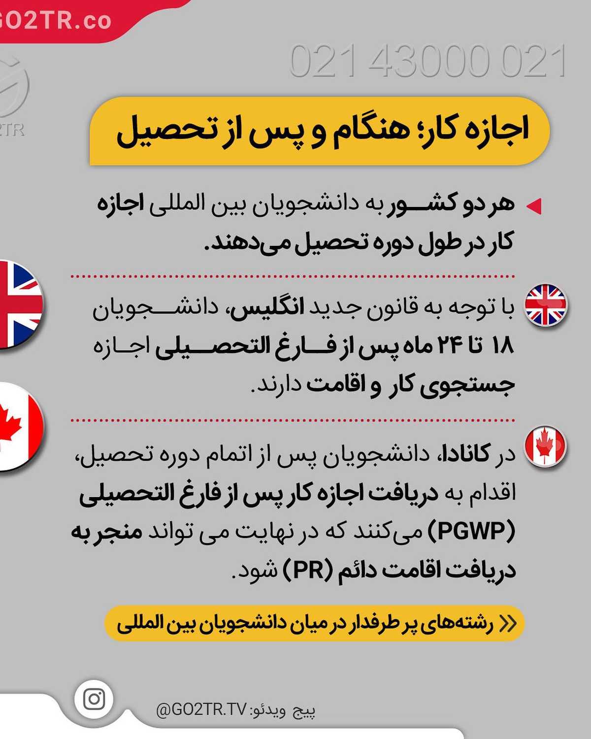 انگلیس ارزونتر از کانادا ؟!😂 بله میشه، بهت میگم چطوری... . • ✔️با تحصیل دوره
