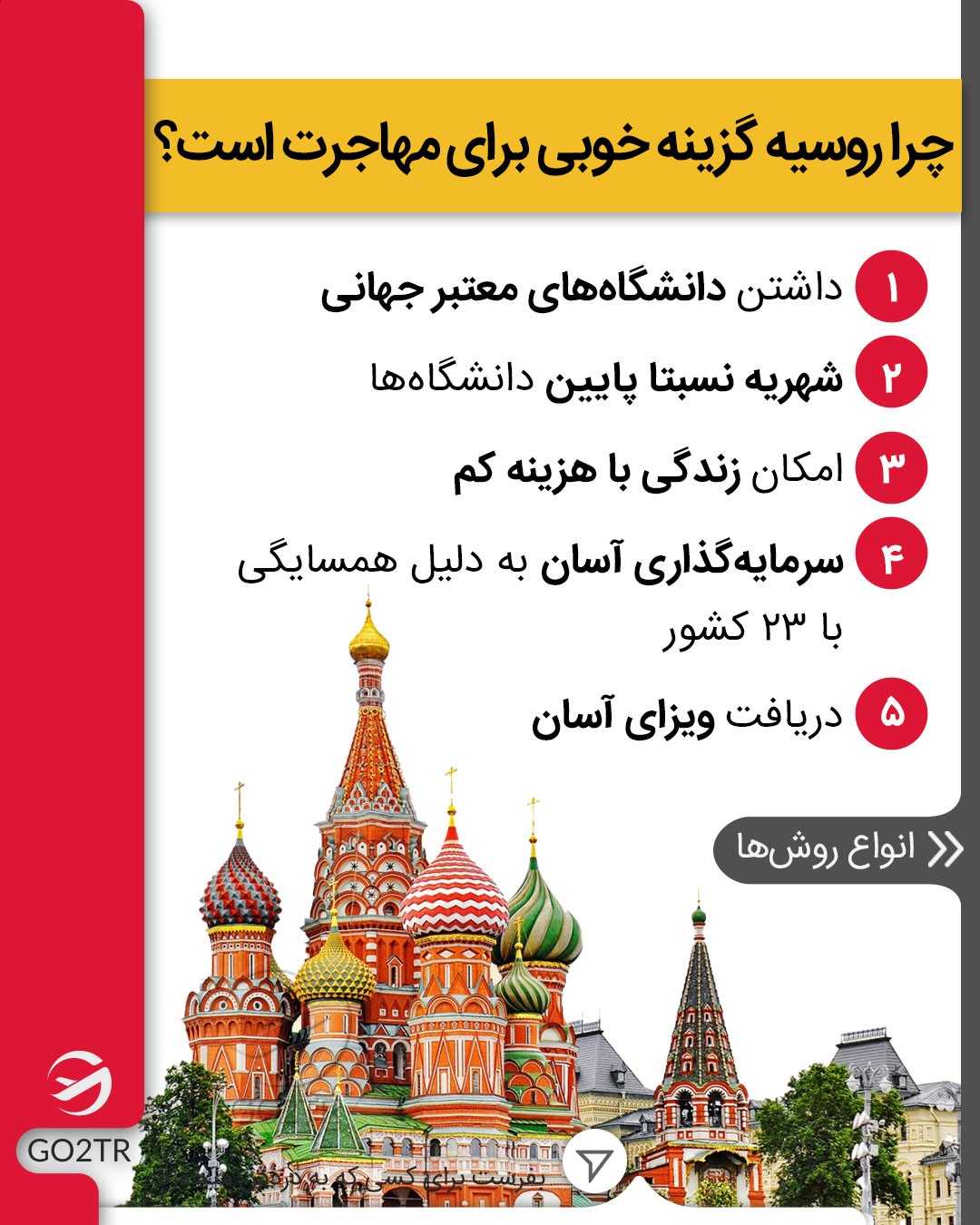 یه روسیه و این همه مزایا؟!🤩 . • ✅کشور روسیه در حال حاضر جزو رتبه های برتر مقا
