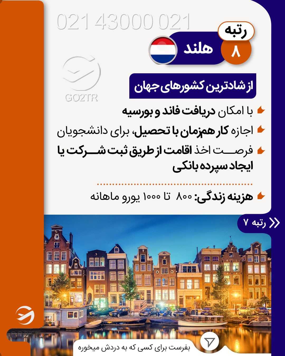 بنظرت مهاجرا کدوم کشورارو بیشتر دوست دارن؟!🤩 . • ✅این ۸ کشور شرایط خوبی برای