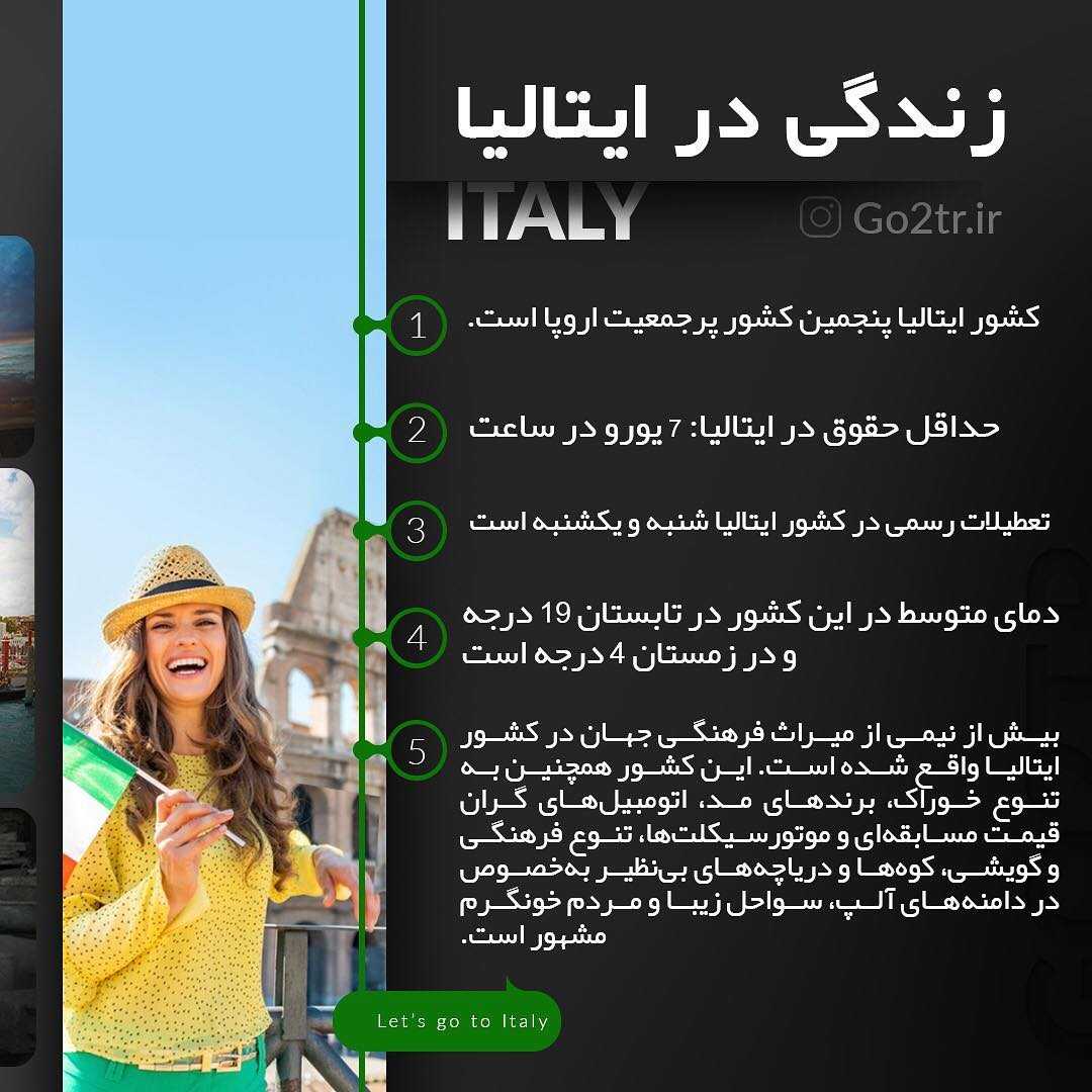 ▪️ چکیده اطلاعات در مورد کشور ایتالیا ▪️ #ایتالیا #مهاجرت #تحصیل #italy #go2tr #go2tr