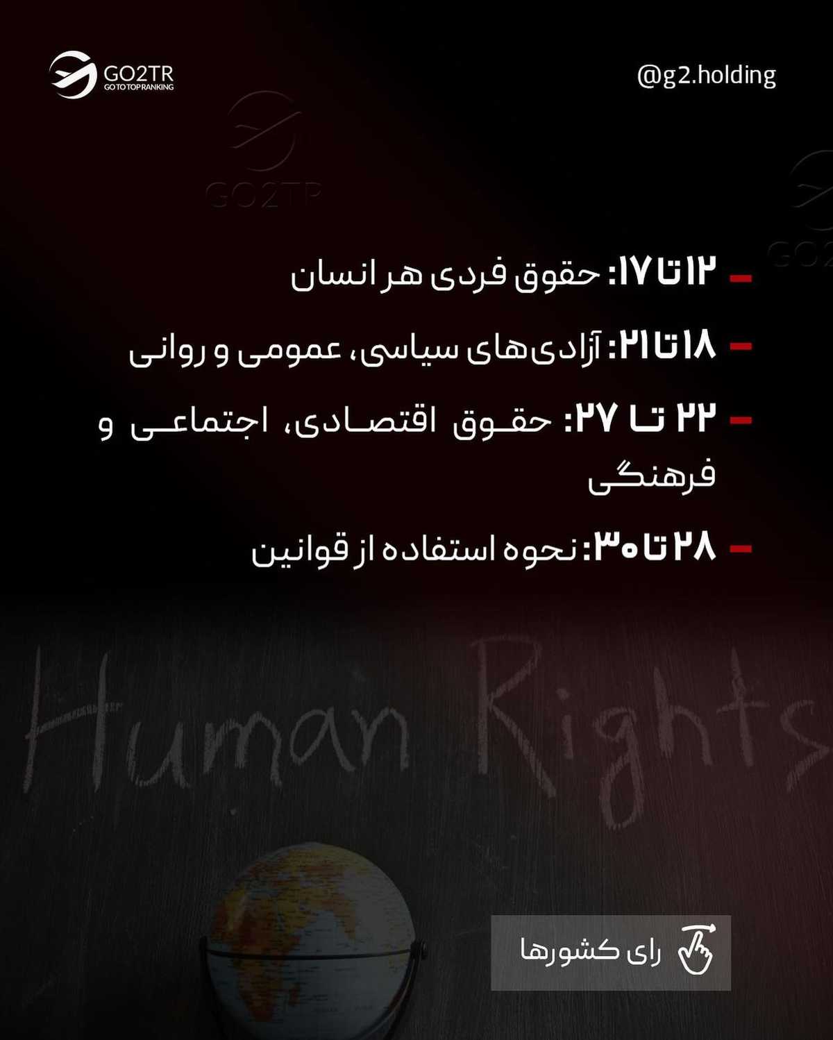 میدونی اولین کسی که در مورد حقوق بشر نوشت، چه کسی بود؟ . • منشور حقوق بشر کورو