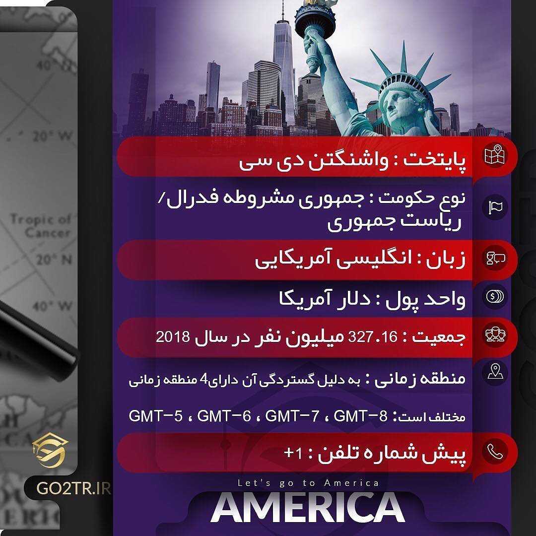 🇺🇸 چکیده اطلاعات در مورد کشور آمریکا... 🇺🇸 ———— 🛫 مهاجرت تحصیلی، کاری