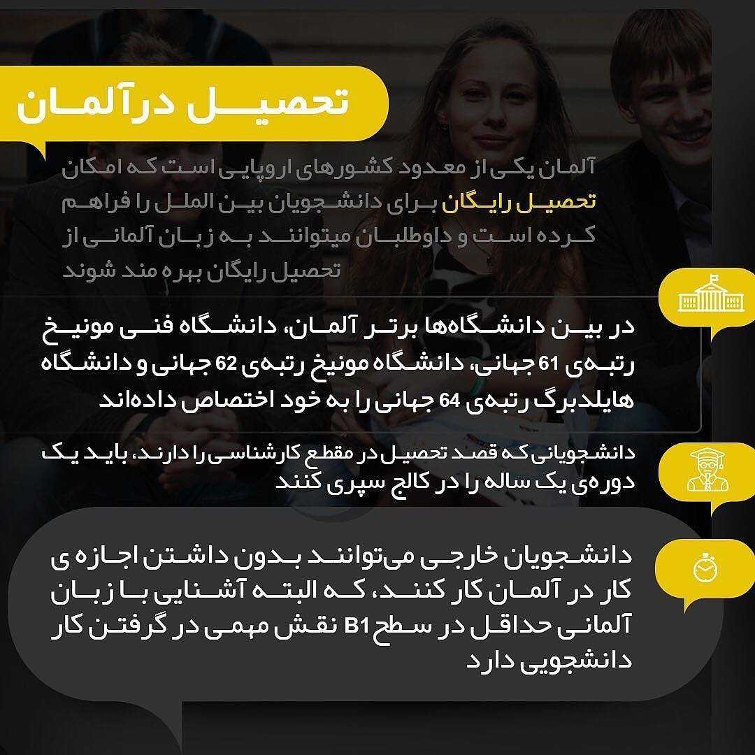 🇩🇪 آلمان قدرتمندین کشور #اروپا از نظر اقتصادیه که امکان #تحصیل_رایگان به زب