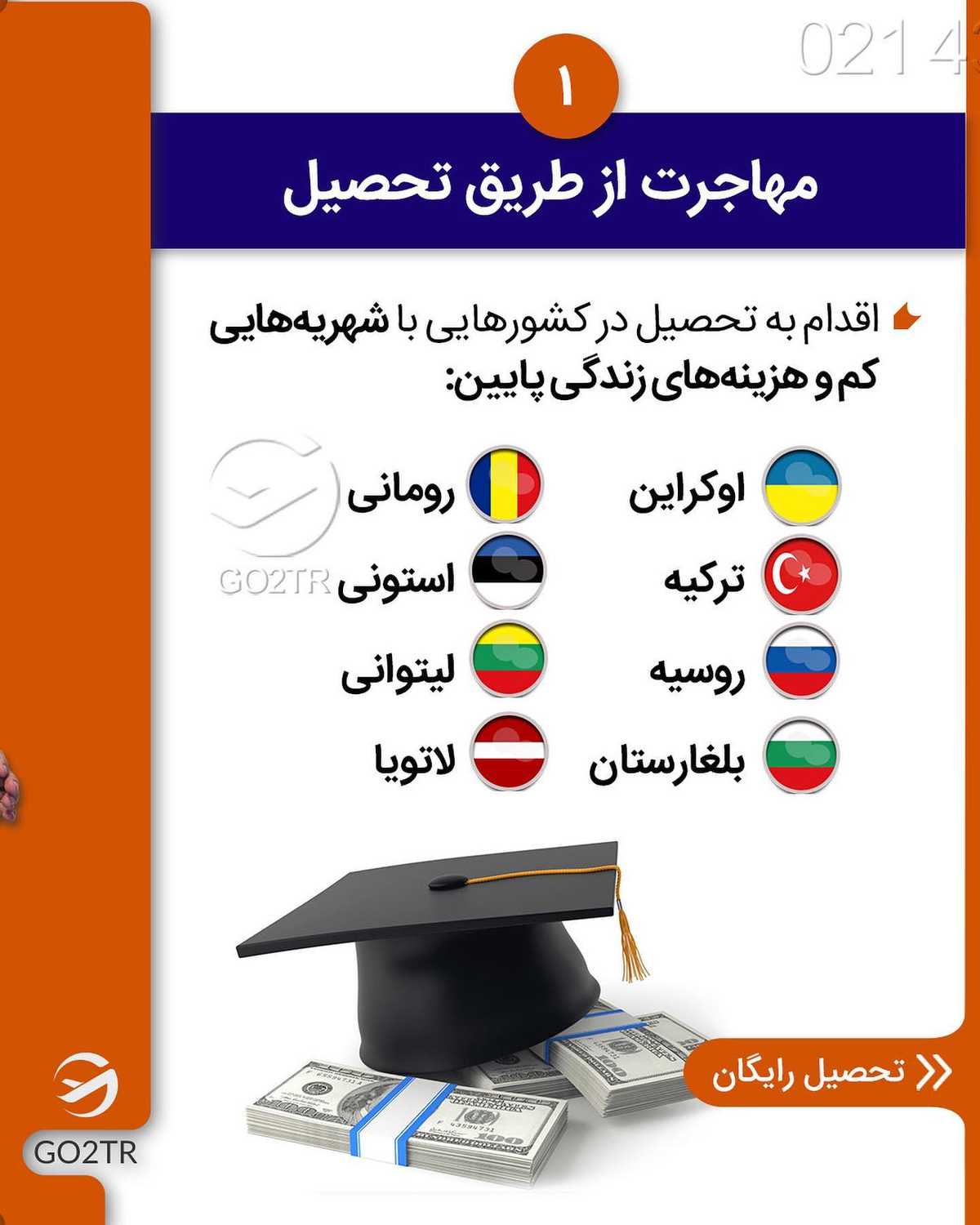 دنبال یک مهاجرت کمهزینهای؟ 🤩 . • بیا راه های کم هزینه مهاجرت رو باهم مرور