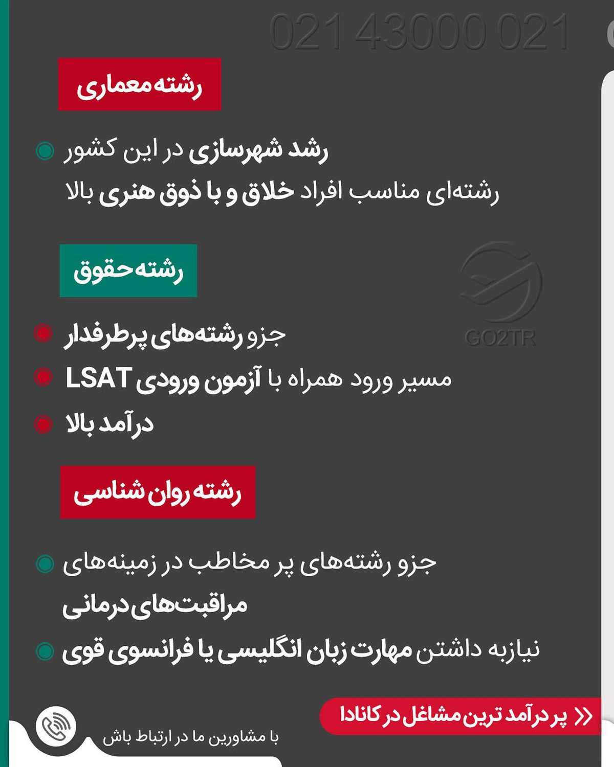 رشته محبوبتو تو این پس پیدا کن 🤩✌🏼 . • ✔️جالبه بدونین این کشور محبوبِ مهاج