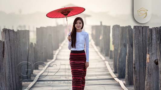 نوع پوشش مردم میانمار